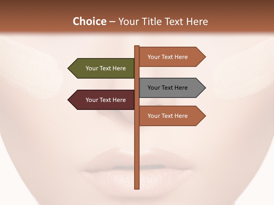 A Woman's Face With A Lot Of Cream On Her Face PowerPoint Template