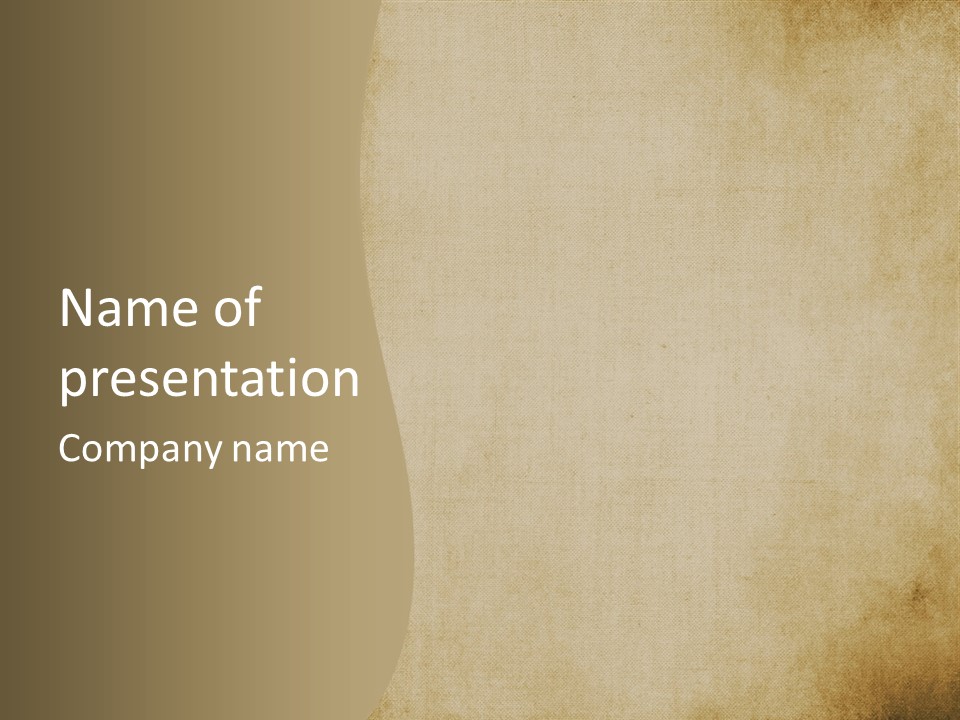 An Old Paper With A Brown Background PowerPoint Template