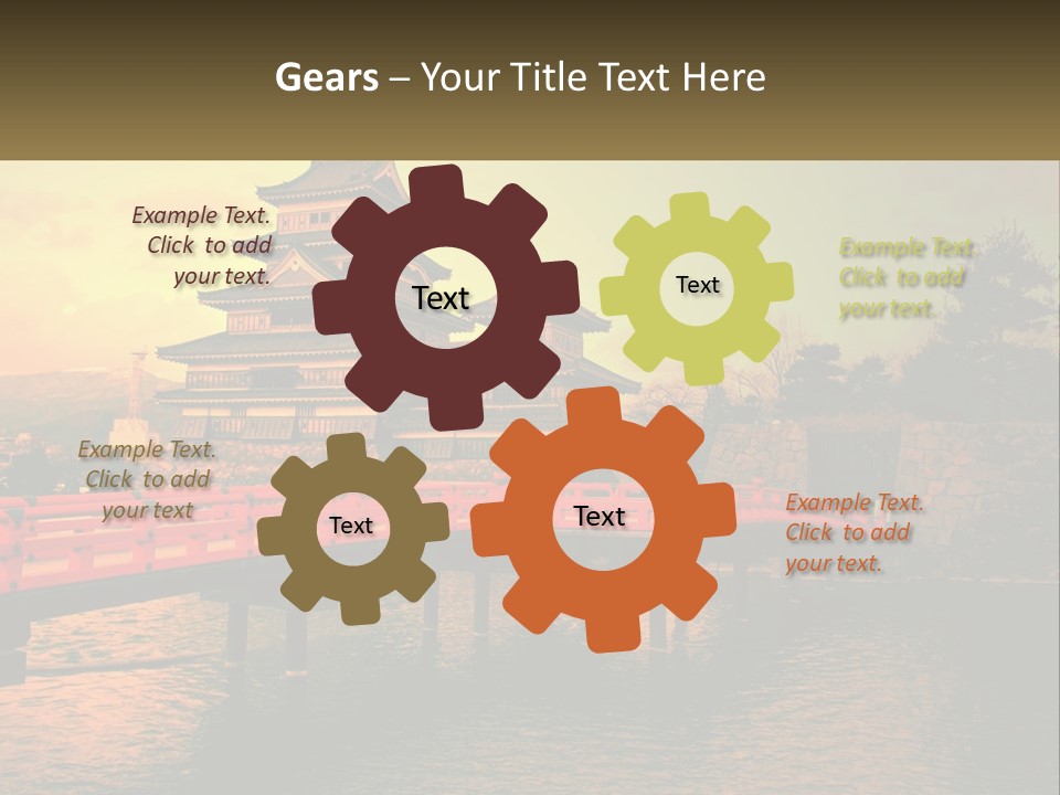 A Bridge Over A Body Of Water With A Building In The Background PowerPoint Template