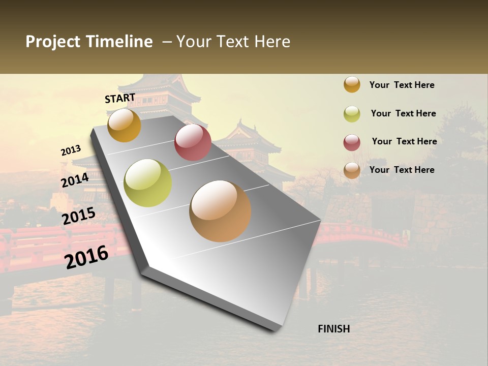 A Bridge Over A Body Of Water With A Building In The Background PowerPoint Template