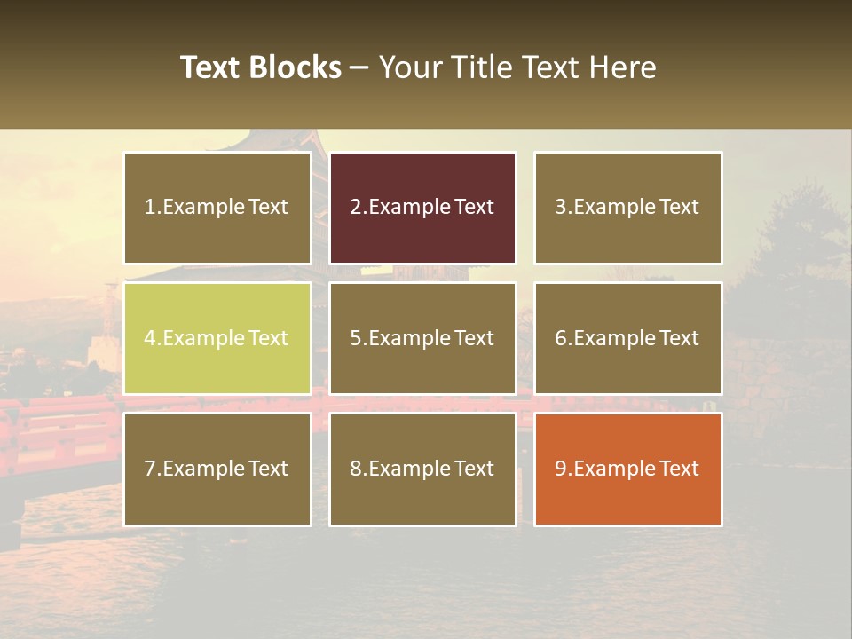 A Bridge Over A Body Of Water With A Building In The Background PowerPoint Template