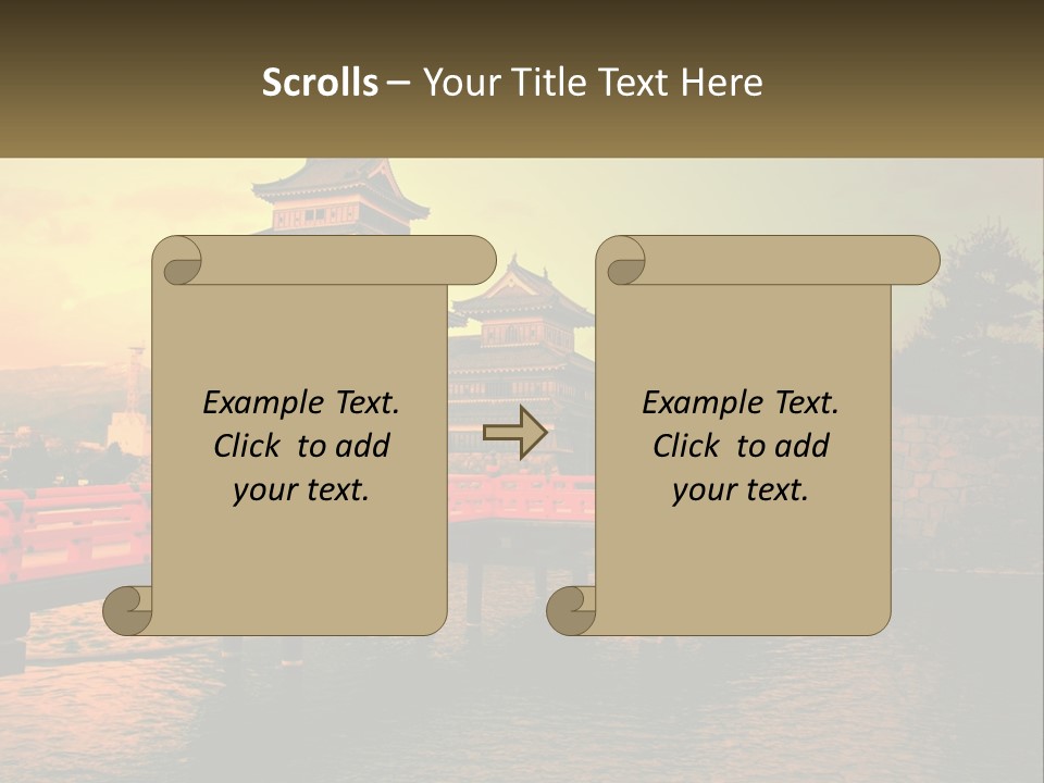 A Bridge Over A Body Of Water With A Building In The Background PowerPoint Template