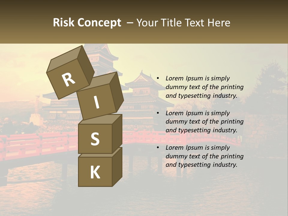 A Bridge Over A Body Of Water With A Building In The Background PowerPoint Template