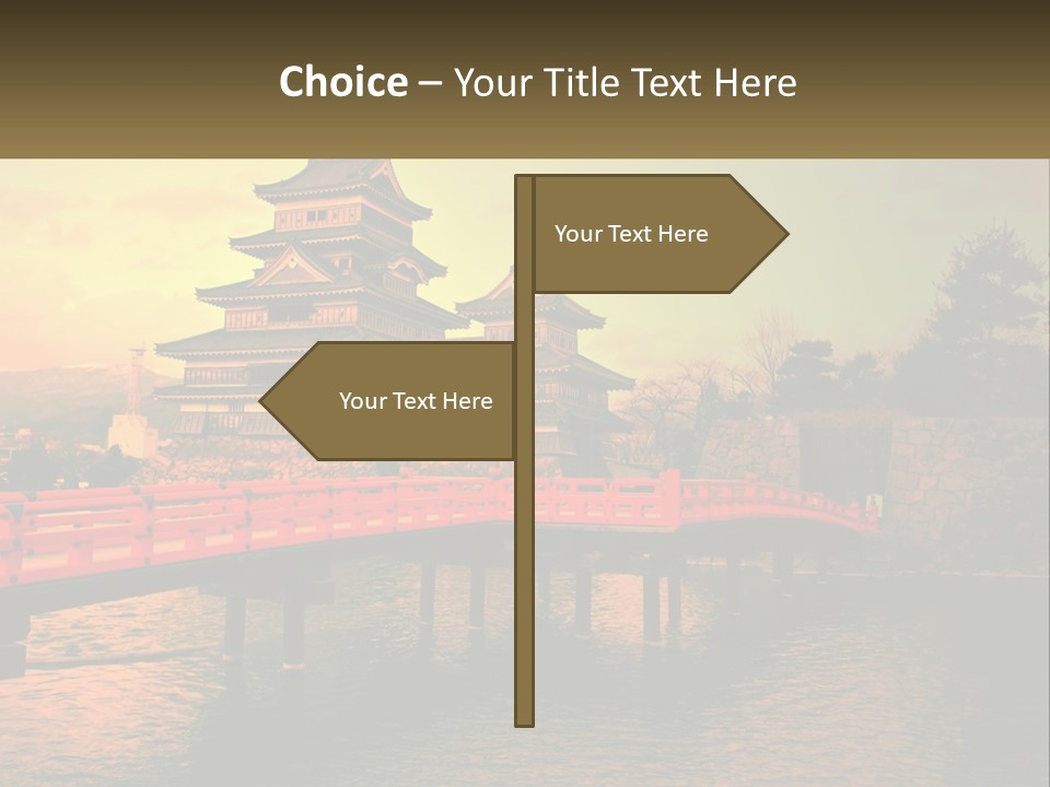 A Bridge Over A Body Of Water With A Building In The Background PowerPoint Template