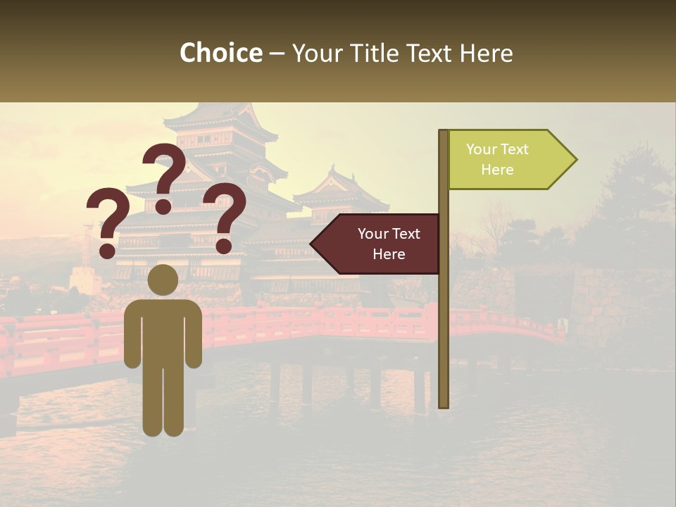A Bridge Over A Body Of Water With A Building In The Background PowerPoint Template