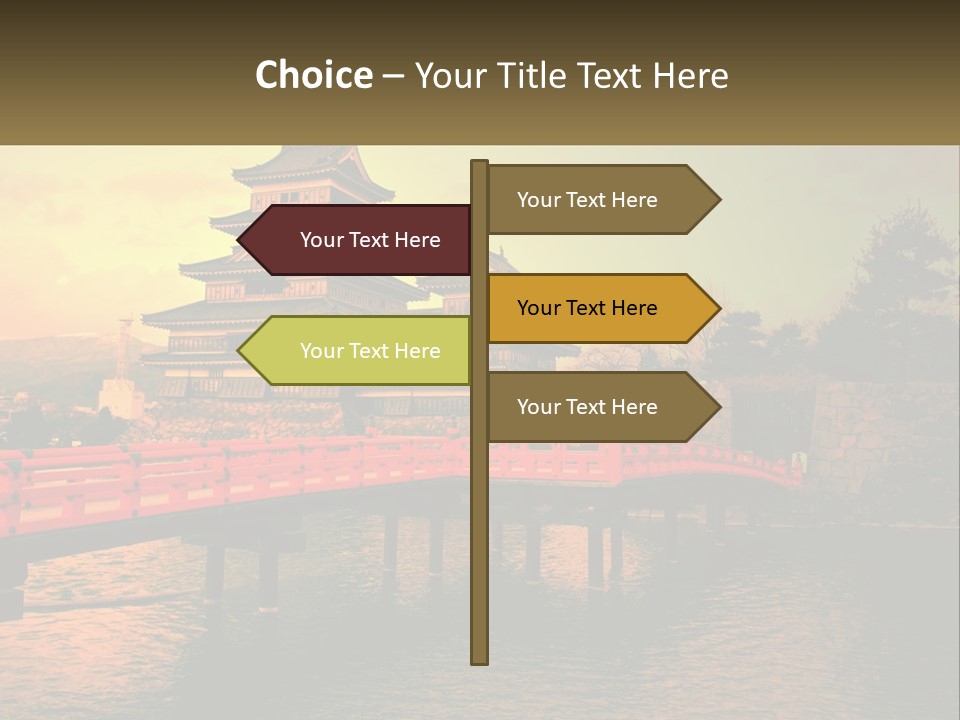 A Bridge Over A Body Of Water With A Building In The Background PowerPoint Template