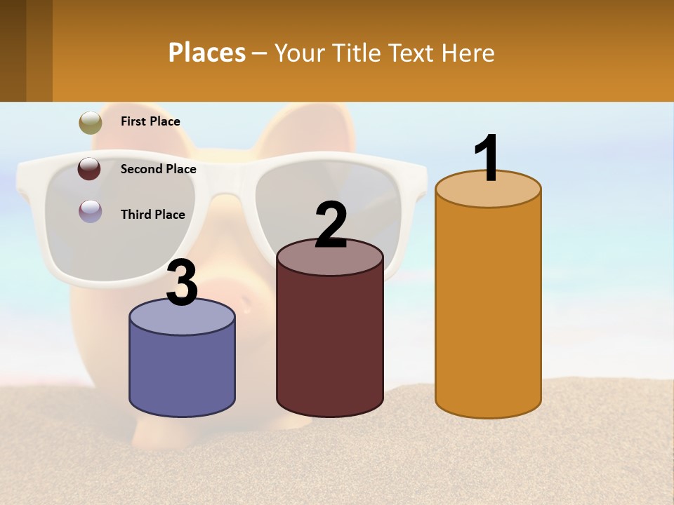 A Pig Wearing Sunglasses On A Beach With The Ocean In The Background PowerPoint Template