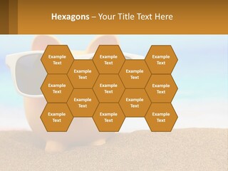 A Pig Wearing Sunglasses On A Beach With The Ocean In The Background PowerPoint Template