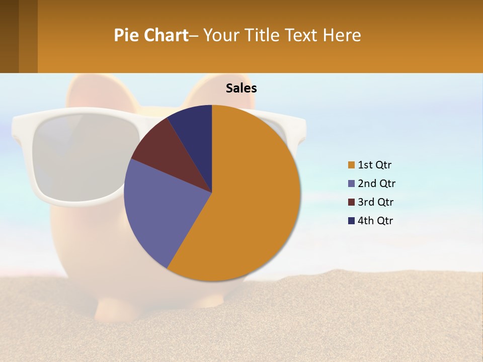A Pig Wearing Sunglasses On A Beach With The Ocean In The Background PowerPoint Template