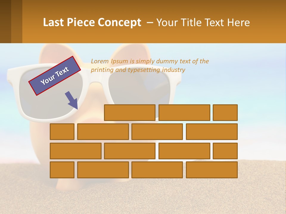 A Pig Wearing Sunglasses On A Beach With The Ocean In The Background PowerPoint Template