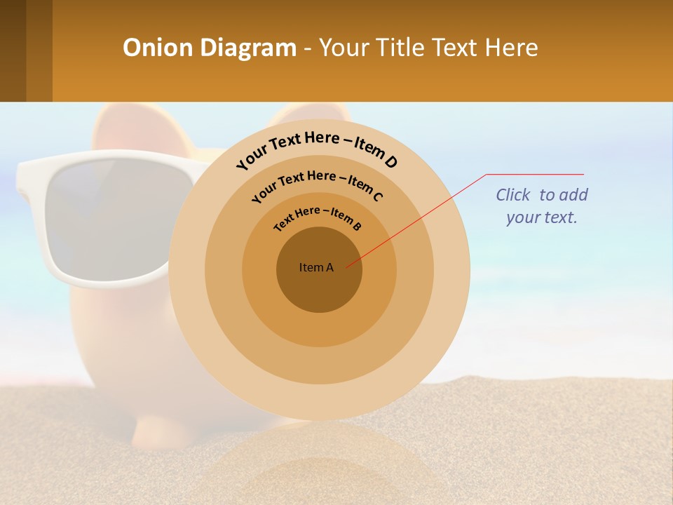 A Pig Wearing Sunglasses On A Beach With The Ocean In The Background PowerPoint Template