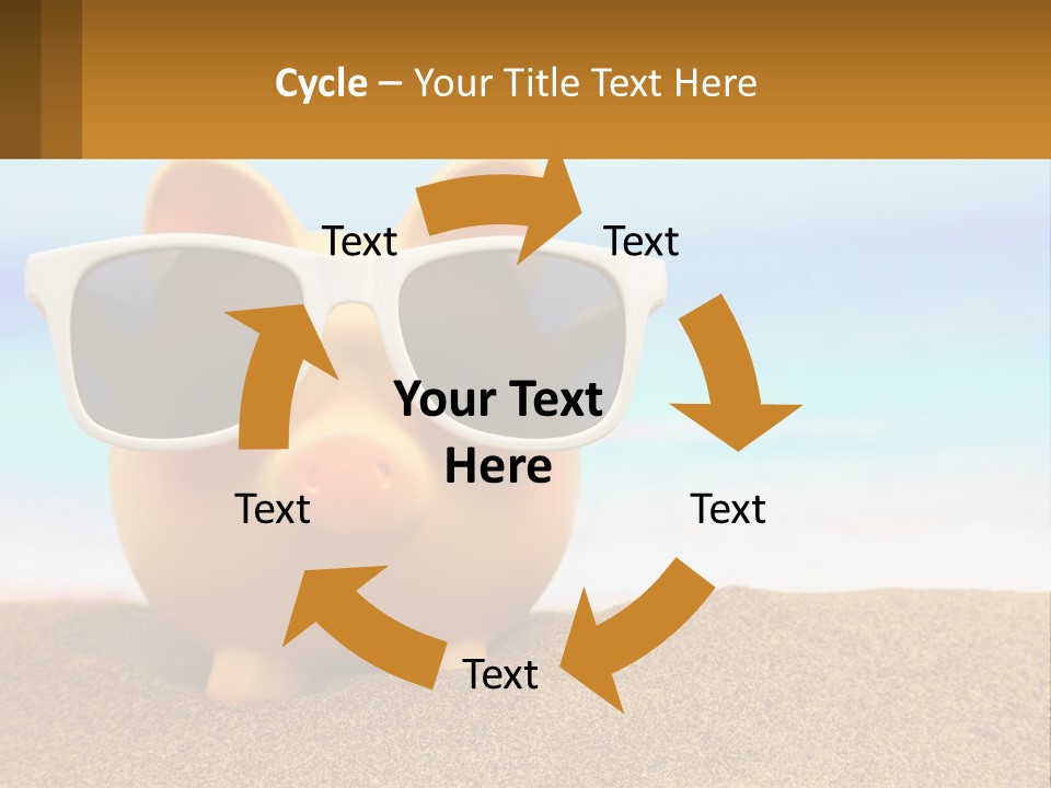 A Pig Wearing Sunglasses On A Beach With The Ocean In The Background PowerPoint Template