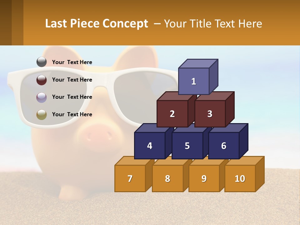 A Pig Wearing Sunglasses On A Beach With The Ocean In The Background PowerPoint Template