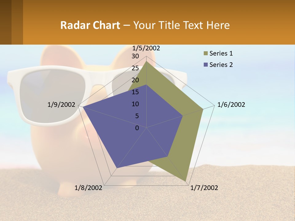 A Pig Wearing Sunglasses On A Beach With The Ocean In The Background PowerPoint Template