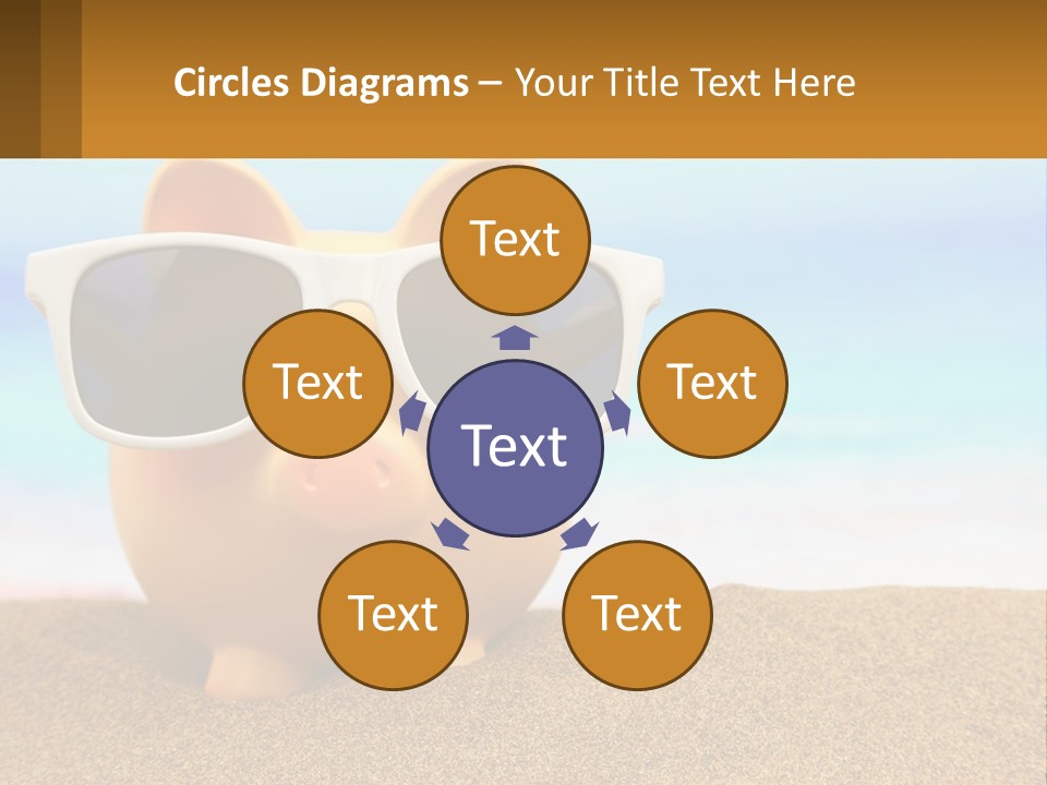 A Pig Wearing Sunglasses On A Beach With The Ocean In The Background PowerPoint Template