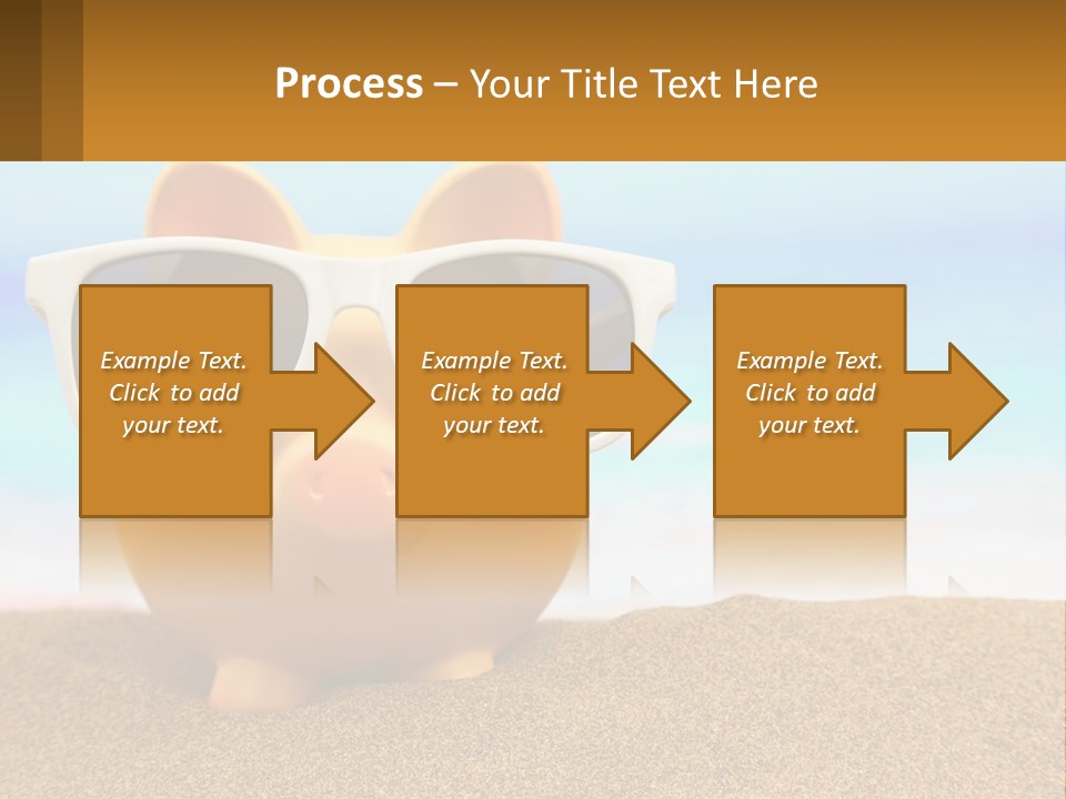 A Pig Wearing Sunglasses On A Beach With The Ocean In The Background PowerPoint Template