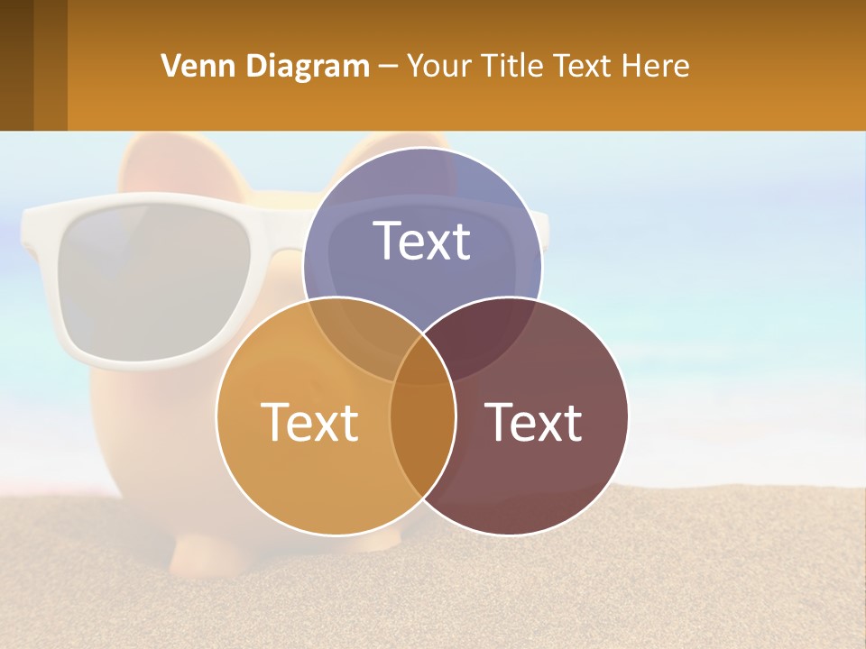A Pig Wearing Sunglasses On A Beach With The Ocean In The Background PowerPoint Template