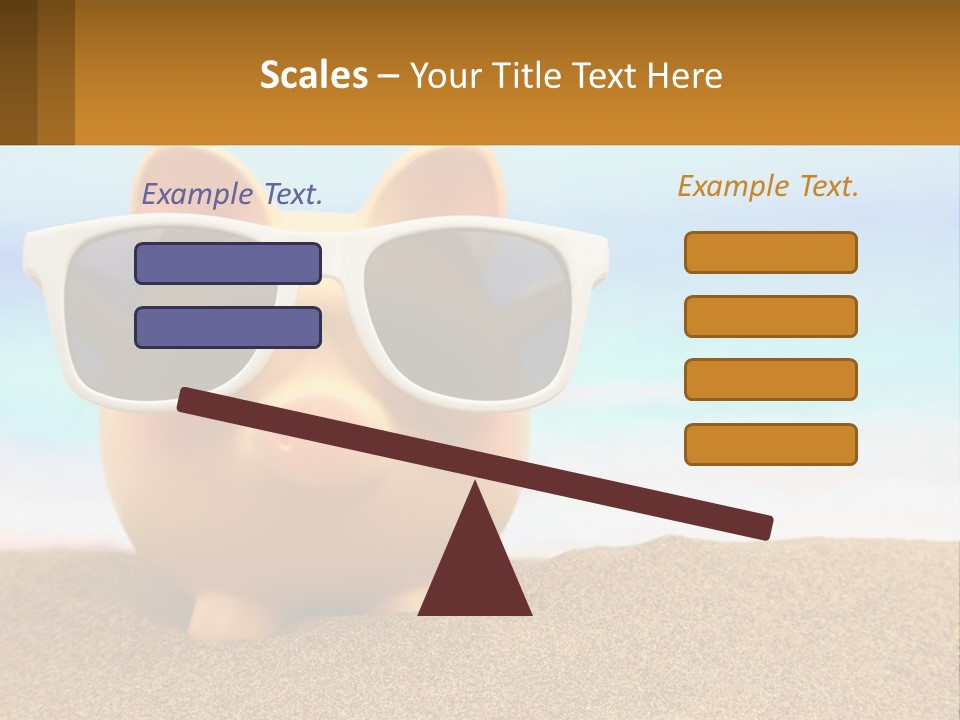 A Pig Wearing Sunglasses On A Beach With The Ocean In The Background PowerPoint Template