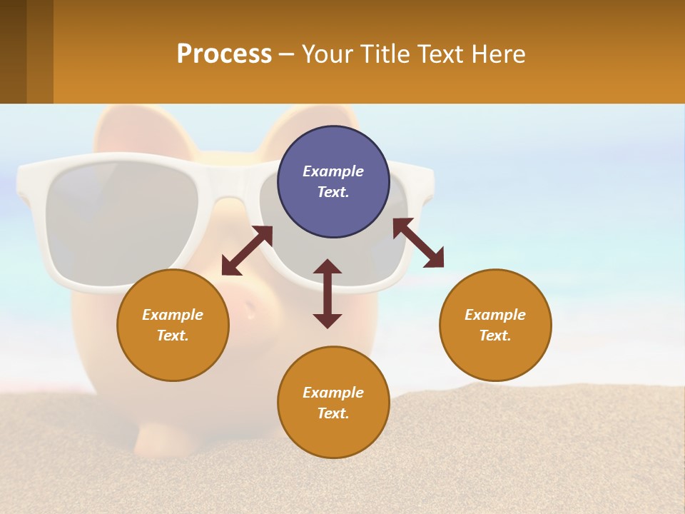 A Pig Wearing Sunglasses On A Beach With The Ocean In The Background PowerPoint Template