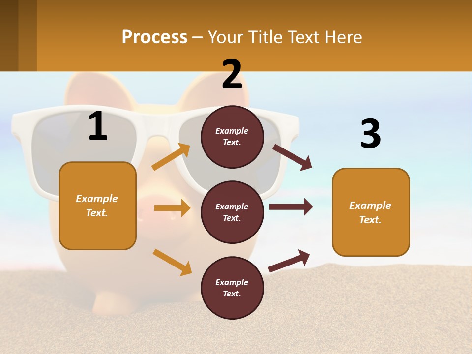 A Pig Wearing Sunglasses On A Beach With The Ocean In The Background PowerPoint Template