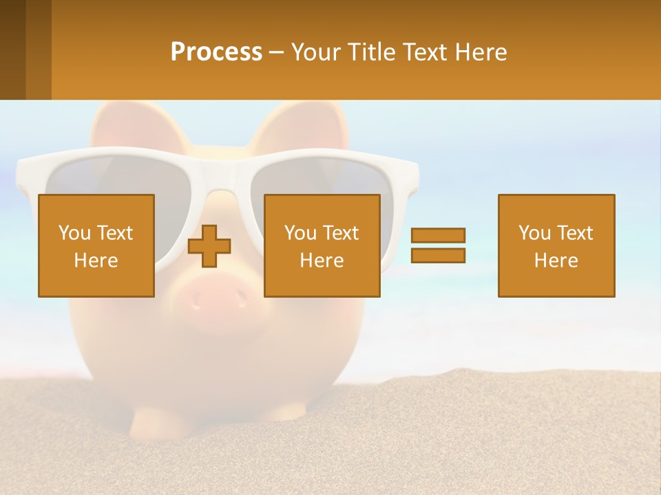 A Pig Wearing Sunglasses On A Beach With The Ocean In The Background PowerPoint Template