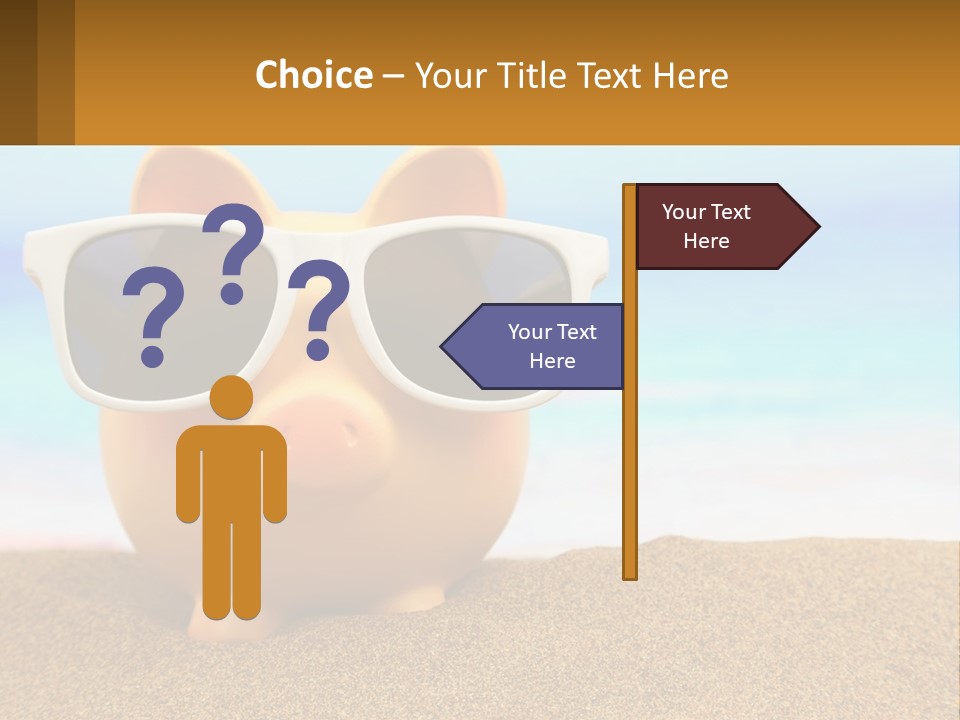 A Pig Wearing Sunglasses On A Beach With The Ocean In The Background PowerPoint Template