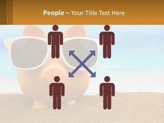 A Pig Wearing Sunglasses On A Beach With The Ocean In The Background PowerPoint Template