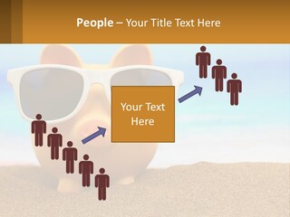 A Pig Wearing Sunglasses On A Beach With The Ocean In The Background PowerPoint Template