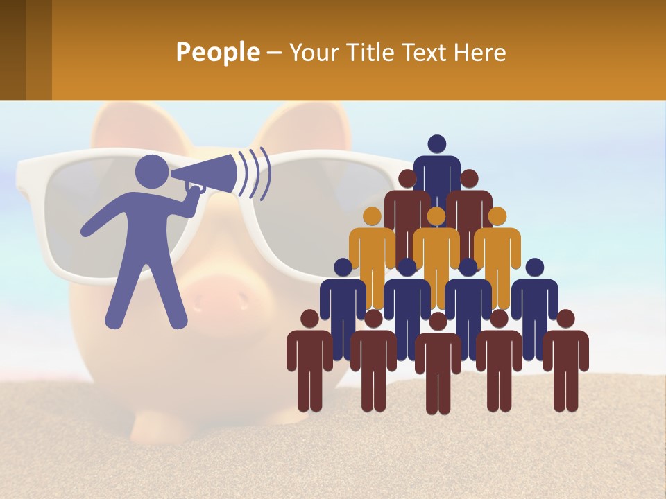 A Pig Wearing Sunglasses On A Beach With The Ocean In The Background PowerPoint Template