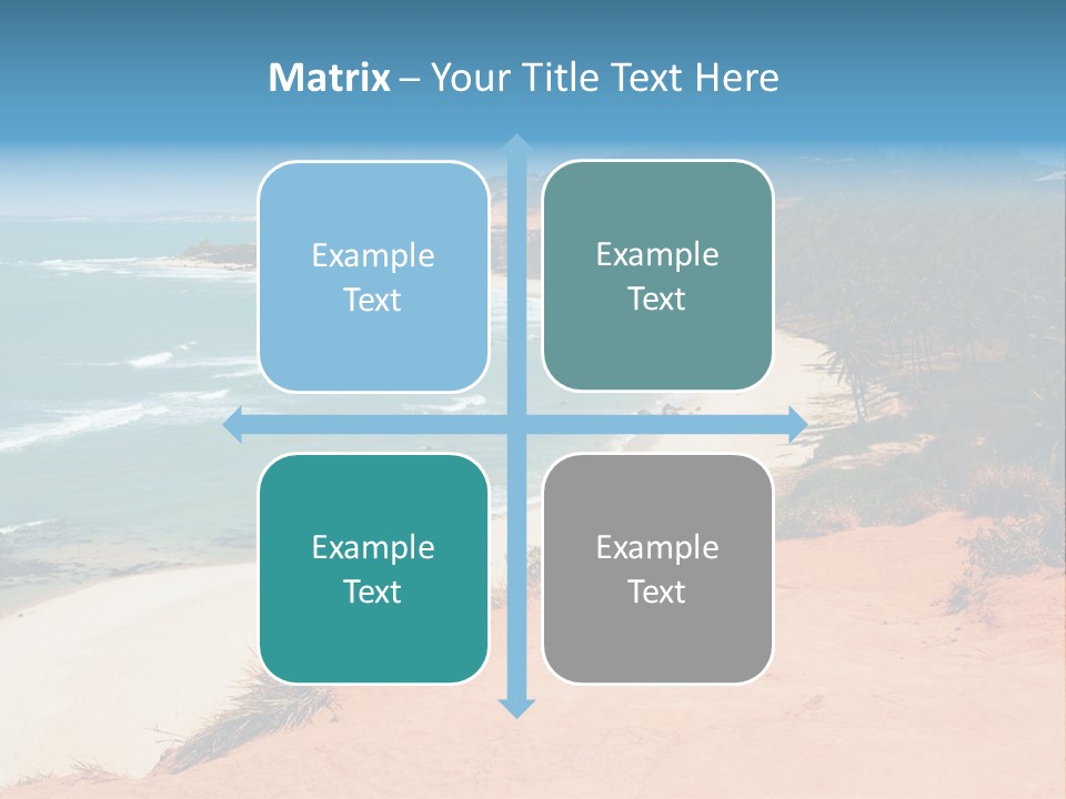 A Sandy Beach With A Body Of Water In The Background PowerPoint Template