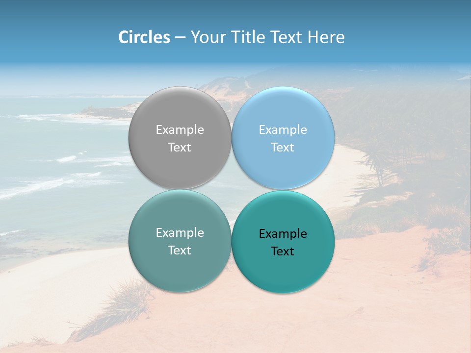 A Sandy Beach With A Body Of Water In The Background PowerPoint Template