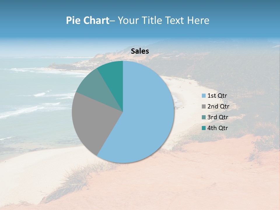 A Sandy Beach With A Body Of Water In The Background PowerPoint Template