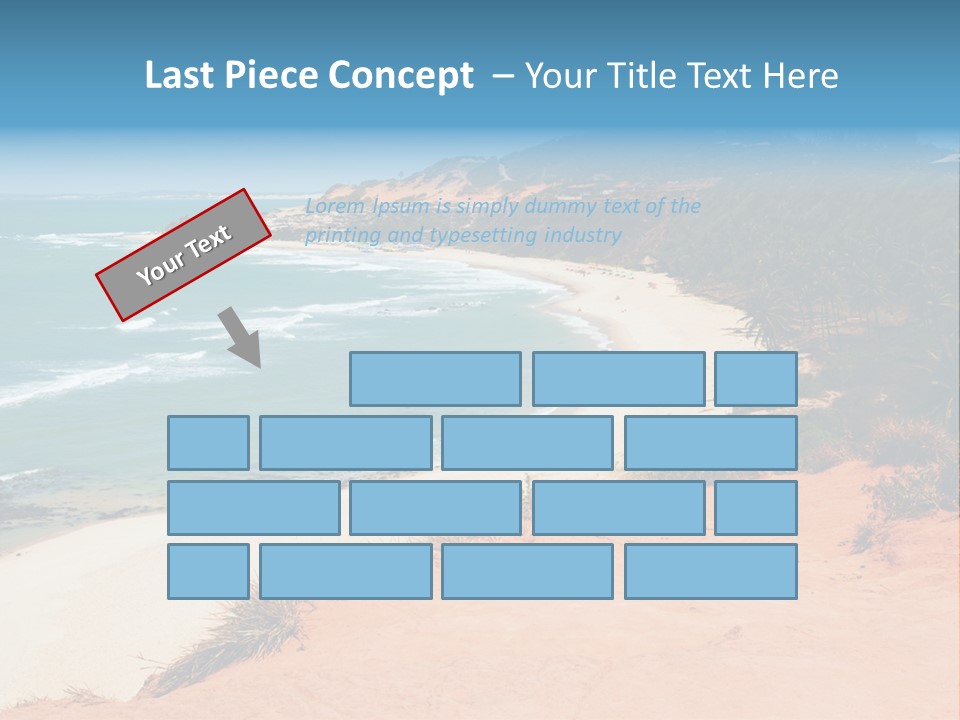 A Sandy Beach With A Body Of Water In The Background PowerPoint Template