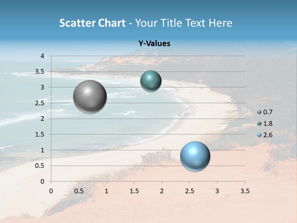 A Sandy Beach With A Body Of Water In The Background PowerPoint Template