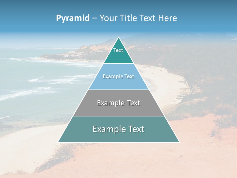 A Sandy Beach With A Body Of Water In The Background PowerPoint Template