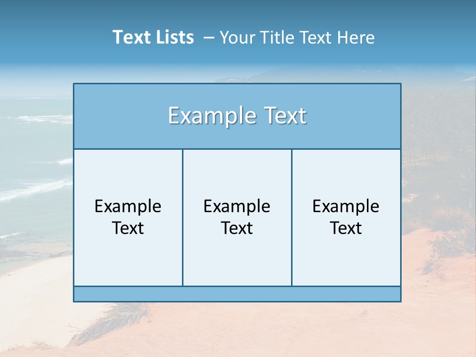 A Sandy Beach With A Body Of Water In The Background PowerPoint Template