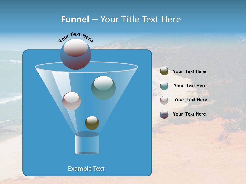 A Sandy Beach With A Body Of Water In The Background PowerPoint Template