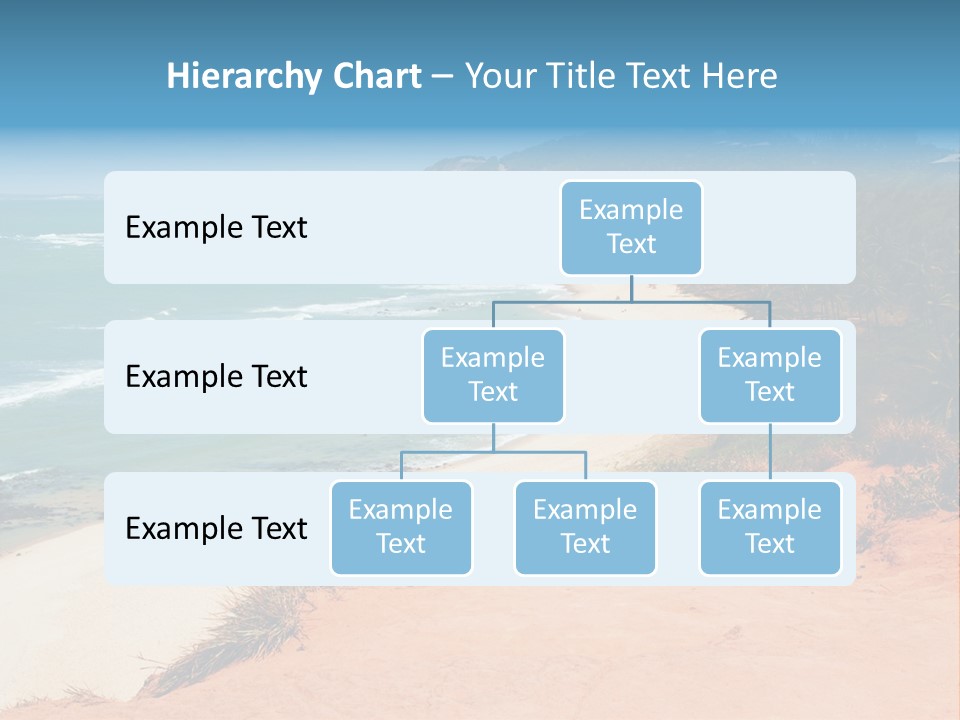 A Sandy Beach With A Body Of Water In The Background PowerPoint Template