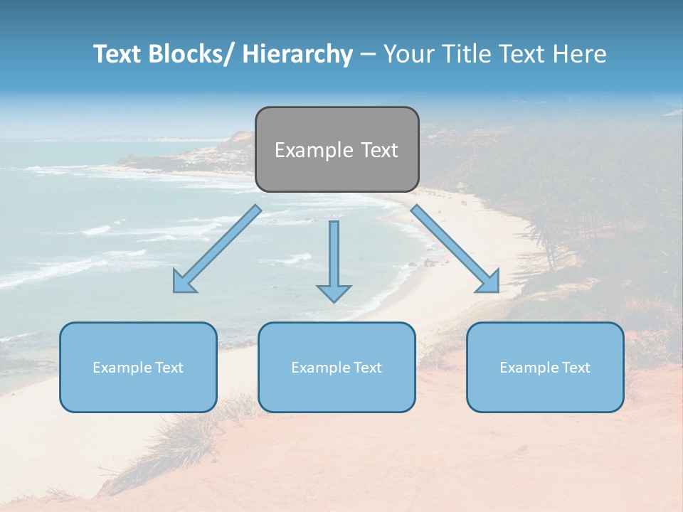 A Sandy Beach With A Body Of Water In The Background PowerPoint Template