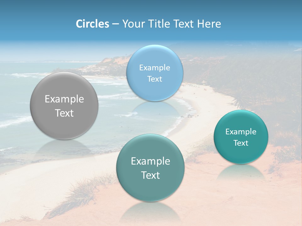 A Sandy Beach With A Body Of Water In The Background PowerPoint Template