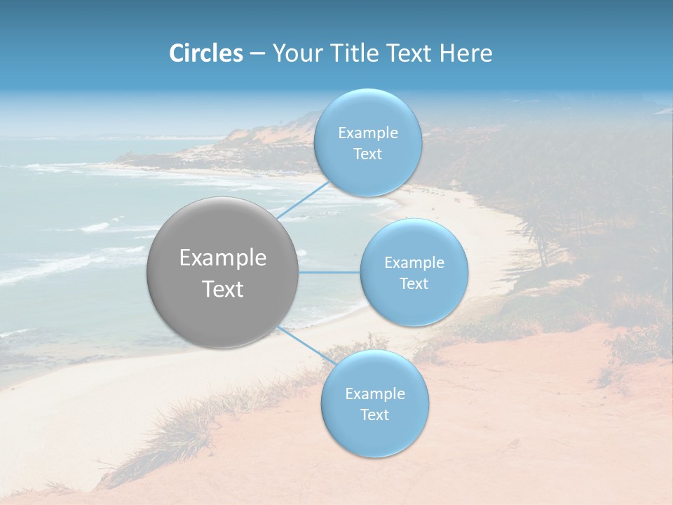 A Sandy Beach With A Body Of Water In The Background PowerPoint Template