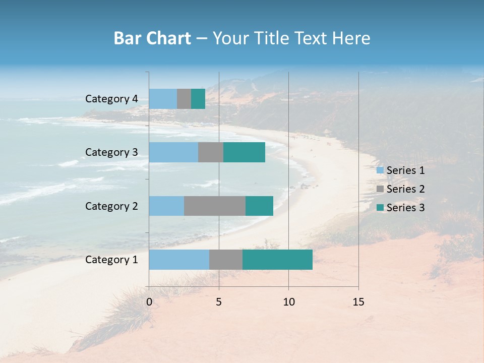 A Sandy Beach With A Body Of Water In The Background PowerPoint Template