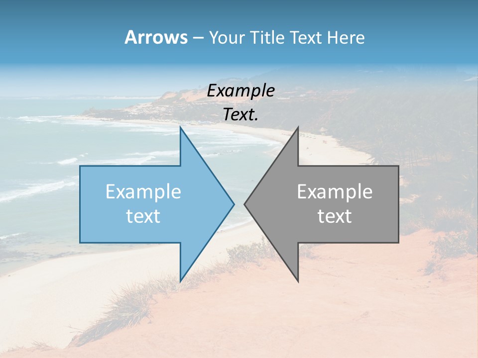 A Sandy Beach With A Body Of Water In The Background PowerPoint Template