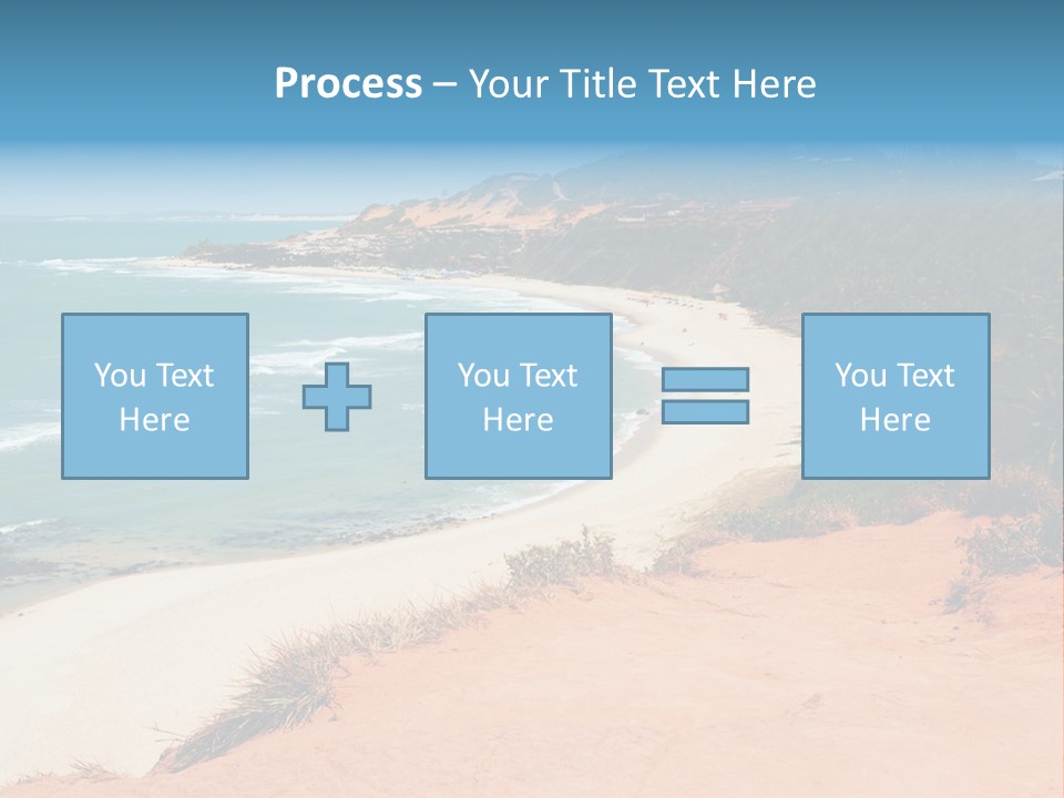 A Sandy Beach With A Body Of Water In The Background PowerPoint Template