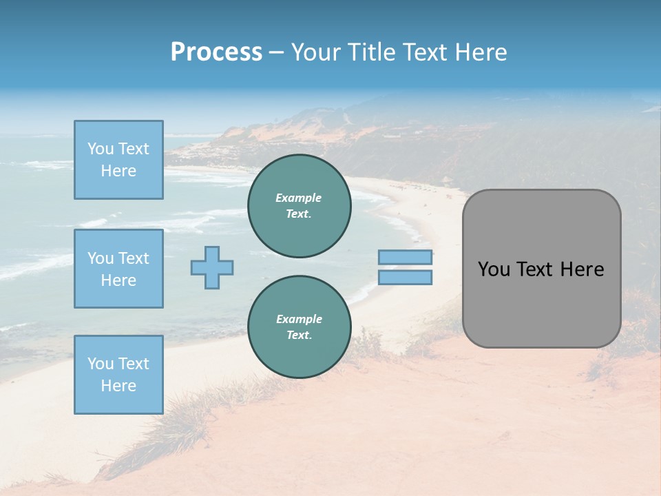 A Sandy Beach With A Body Of Water In The Background PowerPoint Template