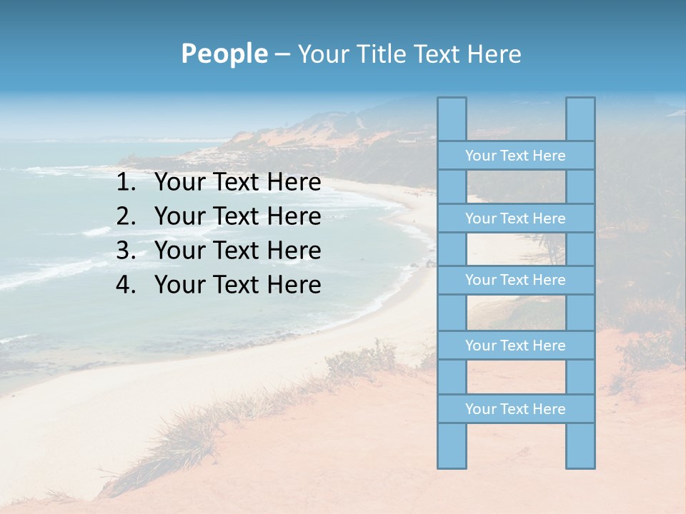 A Sandy Beach With A Body Of Water In The Background PowerPoint Template