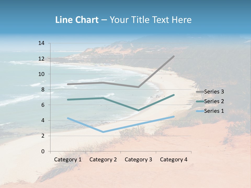 A Sandy Beach With A Body Of Water In The Background PowerPoint Template