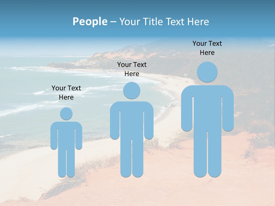 A Sandy Beach With A Body Of Water In The Background PowerPoint Template