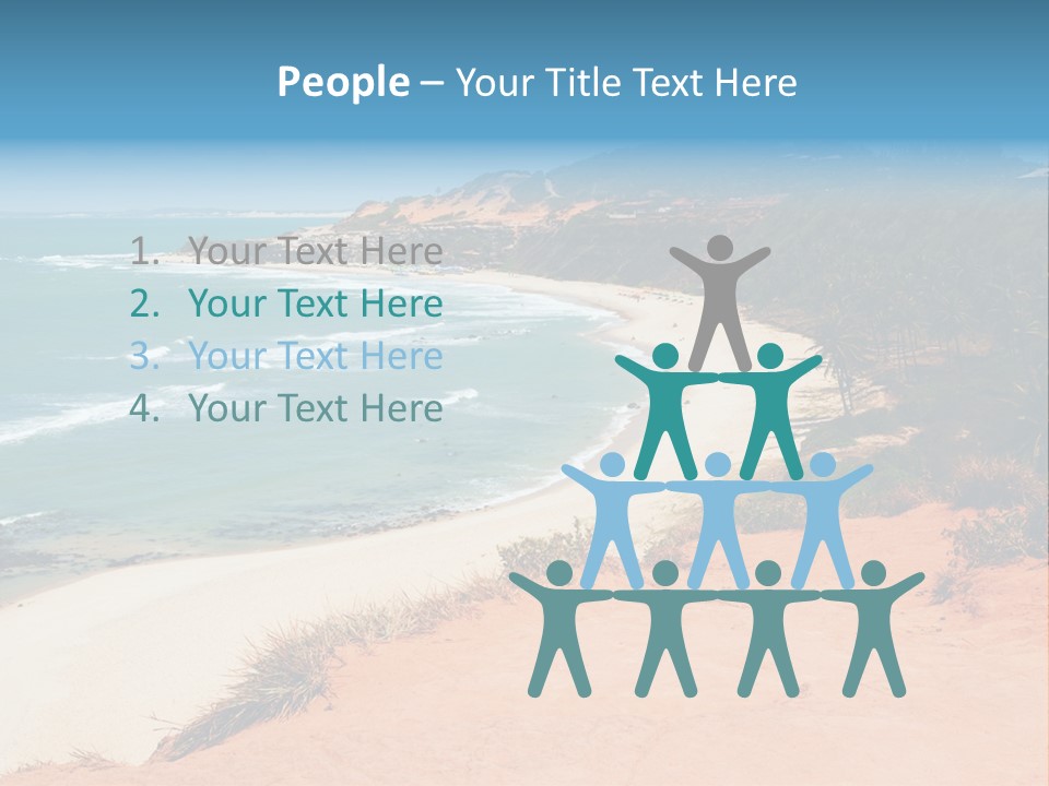 A Sandy Beach With A Body Of Water In The Background PowerPoint Template