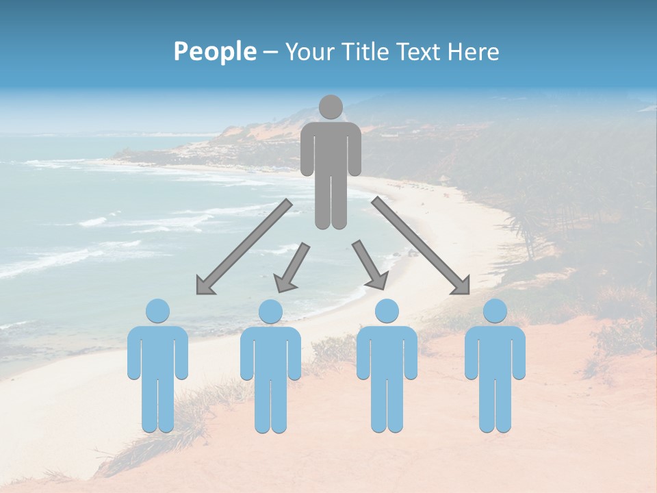 A Sandy Beach With A Body Of Water In The Background PowerPoint Template